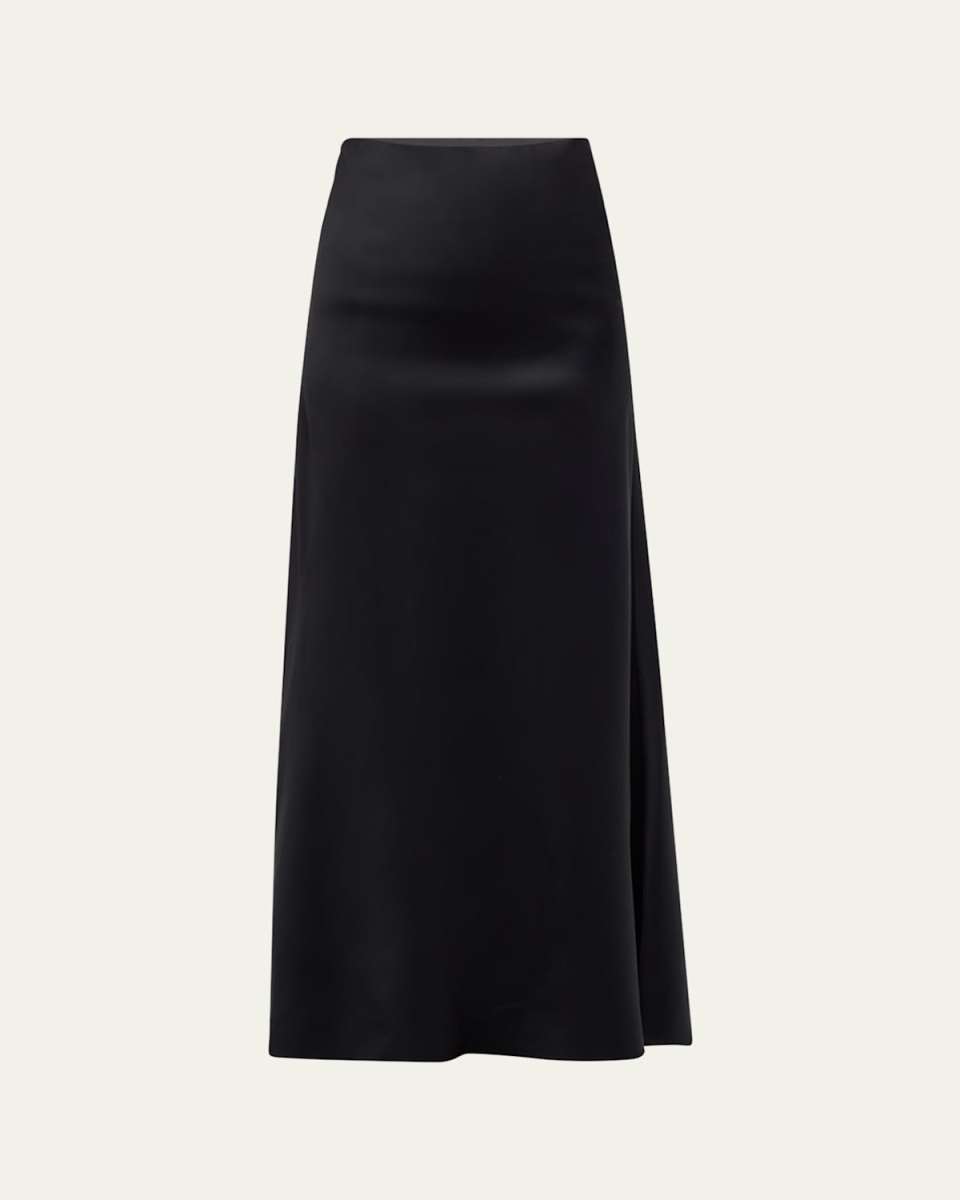 Satin Cady Long Mermaid Skirt